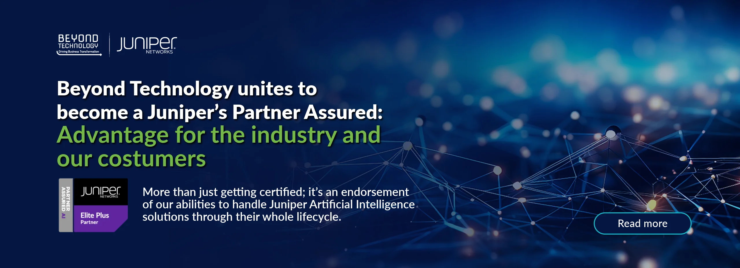 Beyond Technology unites to become a Juniper's Partner Assured