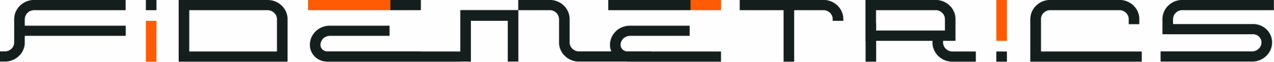 Fidemetrics Logotipo Negro Naranja